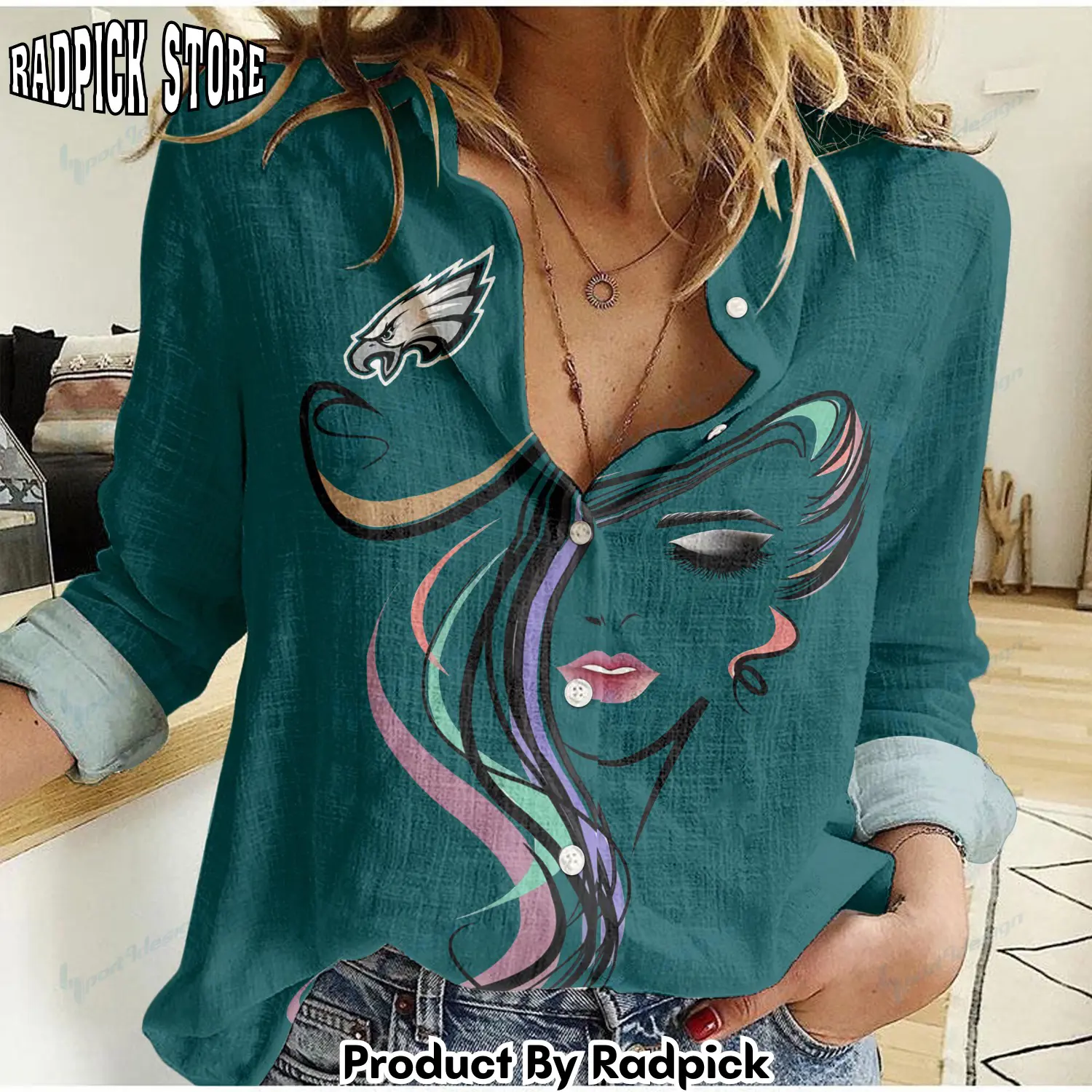 Radpick philadelphia eagles woman shirt rp662458